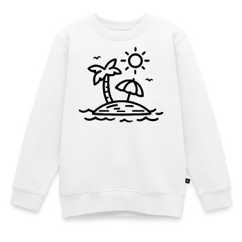 plage - Sweat Premium enfant bio - blanc - Devant - AI Model Kid Male (0cm)