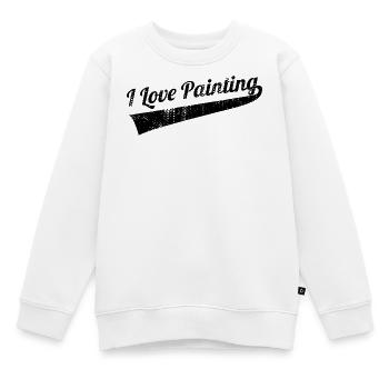 J’adore peindre - Sweat Premium enfant bio - blanc - Devant - AI Model Kid Male (0cm)
