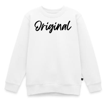 Langue source - Sweat Premium enfant bio - blanc - Devant - AI Model Kid Male (0cm)