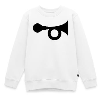 Hupe - Kinder Premium Organic Sweatshirt - Weiß - Vorne - AI Model Kid Male (0cm)