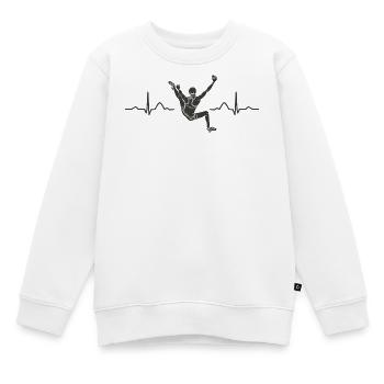 Boulderer Herzschlag Boulder Bouldern - Kinder Premium Organic Sweatshirt - Weiß - Vorne - AI Model Kid Male (0cm)