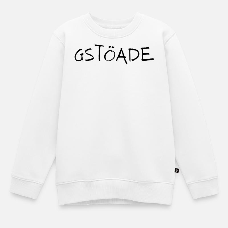 Gstöade - Sweat Premium enfant bio - blanc