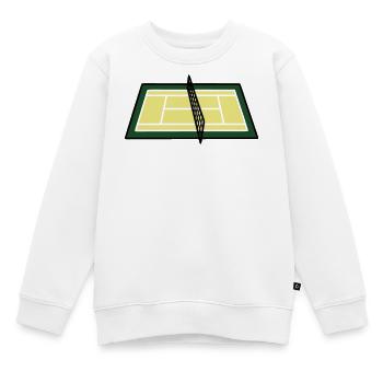 Tennisplatz Court Netz Geometrisch - Kinder Premium Organic Sweatshirt - Weiß - Vorne - AI Model Kid Male (0cm)