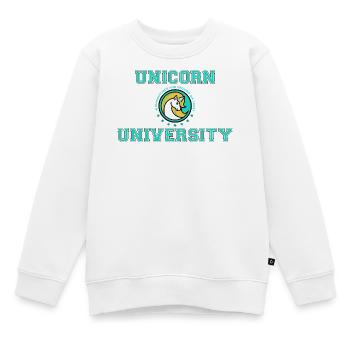 unicorn university - Sweat Premium enfant bio - blanc - Devant - AI Model Kid Male (0cm)