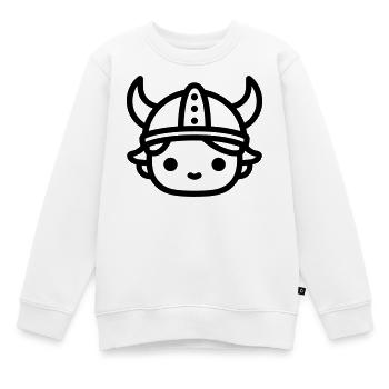 Wikinger - Kinder Premium Organic Sweatshirt - Weiß - Vorne - AI Model Kid Male (0cm)