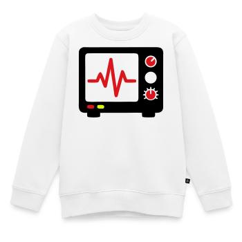 EKG Monitor Herzschlag Medizin - Kinder Premium Organic Sweatshirt - Weiß - Vorne - AI Model Kid Male (0cm)