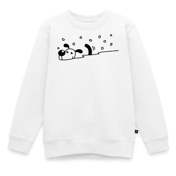 Niedlicher Hund im Schnee - Kinder Premium Organic Sweatshirt - Weiß - Vorne - AI Model Kid Male (0cm)