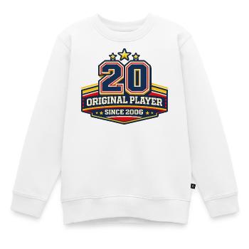 20e anniversaire 2006 - Sweat Premium enfant bio - blanc - Devant - AI Model Kid Male (0cm)
