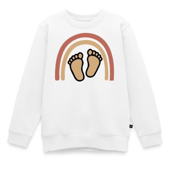 Baby Füße Regenbogen Boho - Kinder Premium Organic Sweatshirt - Weiß - Vorne - AI Model Kid Male (0cm)