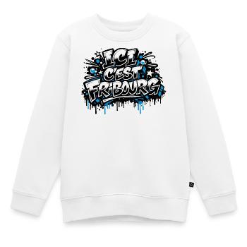 ICI C’EST FRIBOURG - Sweat Premium enfant bio - blanc - Devant - AI Model Kid Male (0cm)