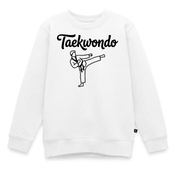 Taekwondo - Kinder Premium Organic Sweatshirt - Weiß - Vorne - AI Model Kid Male (0cm)