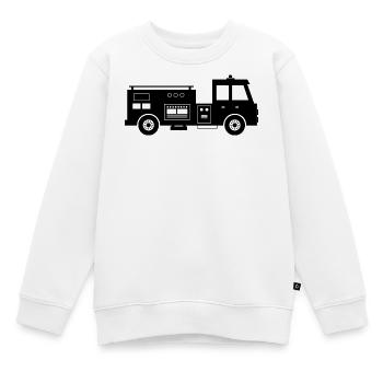 Camion de pompiers - Sweat Premium enfant bio - blanc - Devant - AI Model Kid Male (0cm)