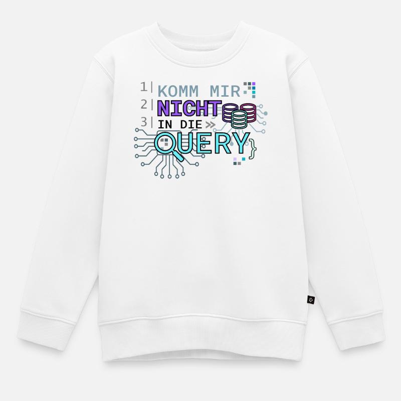 Komm mir nicht in die Quere Tech - Kinder Premium Organic Sweatshirt - Weiß