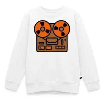 Tonbandgerät Audio Podcast Studio - Kinder Premium Organic Sweatshirt - Weiß - Vorne - AI Model Kid Male (0cm)