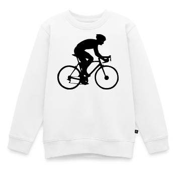biker - Kids Premium Organic Sweatshirt - white - Front - AI Model Kid Male (0cm)