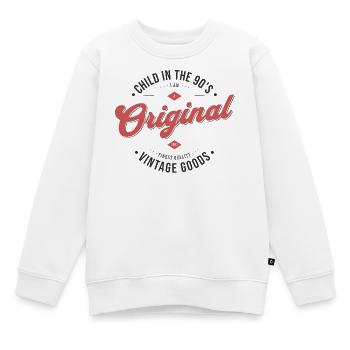 Kind der 90er - Kinder Premium Organic Sweatshirt - Weiß - Vorne - AI Model Kid Male (0cm)