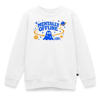 MENTALLY OFFLINE - Kinder Premium Organic Sweatshirt - Weiß - Vorne - AI Model Kid Male (0cm)