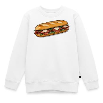 Knuspriger HotDog Comicstil - Kinder Premium Organic Sweatshirt - Weiß - Vorne - AI Model Kid Male (0cm)