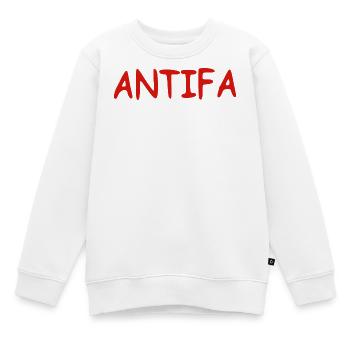 Antifa - red - Kinder Premium Organic Sweatshirt - Weiß - Vorne - AI Model Kid Male (0cm)