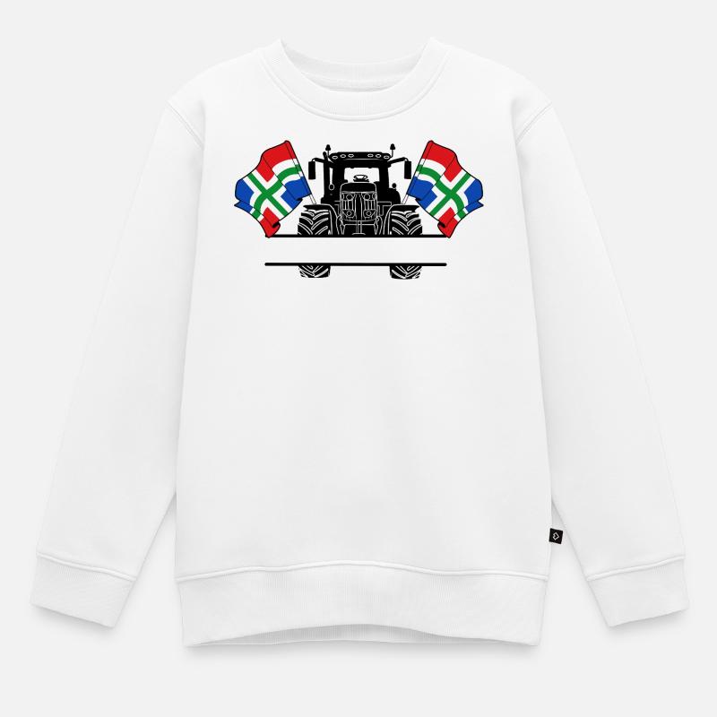 Groningen_Tractor_Custom_Edition - Sweat Premium enfant bio - blanc