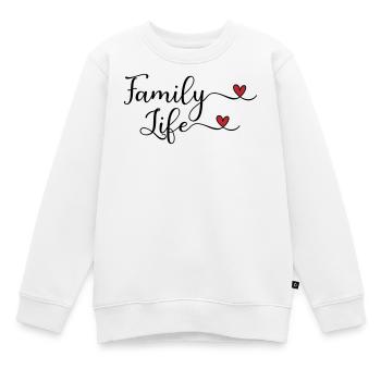 Famille - Sweat Premium enfant bio - blanc - Devant - AI Model Kid Male (0cm)