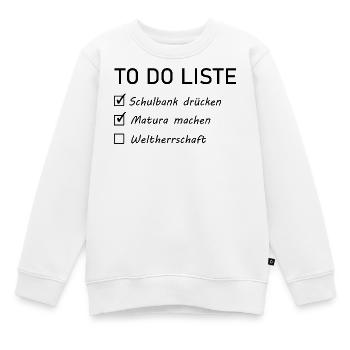 Matura Spruch  - Kinder Premium Organic Sweatshirt - Weiß - Vorne - AI Model Kid Male (0cm)