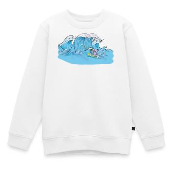 foible_Water_Skier_1 - Kinder Premium Organic Sweatshirt - Weiß - Vorne - AI Model Kid Male (0cm)