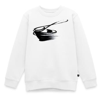 cuillère 01 - Sweat Premium enfant bio - blanc - Devant - AI Model Kid Male (0cm)
