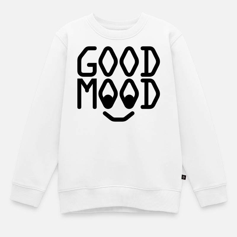 Bonne humeur - Sweat Premium enfant bio - blanc