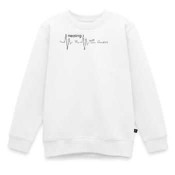 Die Heilung ist nicht linear – Kardiogramm - Kinder Premium Organic Sweatshirt - Weiß - Vorne - AI Model Kid Male (0cm)