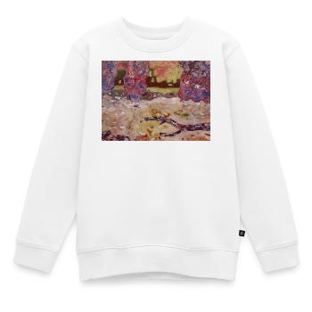 Parc impressionniste - Sweat Premium enfant bio - blanc - Devant - AI Model Kid Male (0cm)