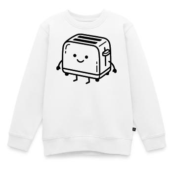 Grille-pain Kawaii - Sweat Premium enfant bio - blanc - Devant - AI Model Kid Male (0cm)