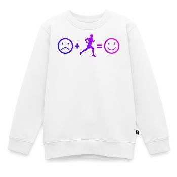 Geschenkidee für einen Running mit Running - Kinder Premium Organic Sweatshirt - Weiß - Vorne - AI Model Kid Male (0cm)