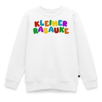 Kleiner Rabauke - bunte Typo - Kinder Premium Organic Sweatshirt - Weiß - Vorne - AI Model Kid Male (0cm)