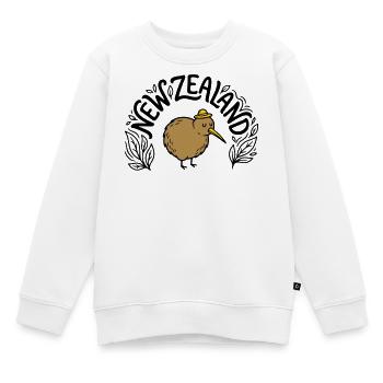 Neuseeland - Kinder Premium Organic Sweatshirt - Weiß - Vorne - AI Model Kid Male (0cm)