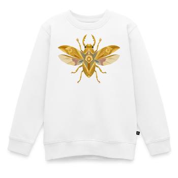 Golden Flying Insect Mystic Style - Kids Premium Organic Sweatshirt - white - Front - AI Model Kid Male (0cm)
