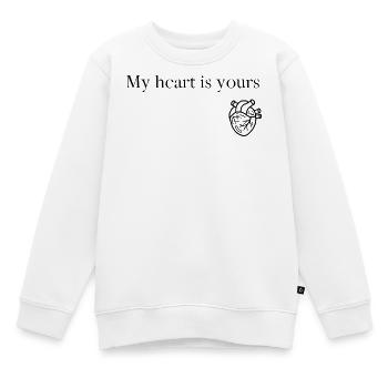 Herz - Kinder Premium Organic Sweatshirt - Weiß - Vorne - AI Model Kid Male (0cm)