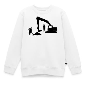Kipper-Crew – Sandarbeiter - Kinder Premium Organic Sweatshirt - Weiß - Vorne - AI Model Kid Male (0cm)