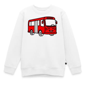 Dessin animé de bus - Sweat Premium enfant bio - blanc - Devant - AI Model Kid Male (0cm)