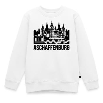 Aschaffenburg Silhouette Wahrzeichen - Kinder Premium Organic Sweatshirt - Weiß - Vorne - AI Model Kid Male (0cm)