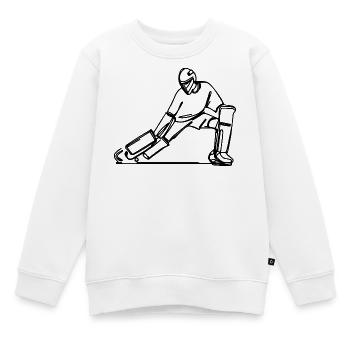 Feldhockey Torhüter - Kinder Premium Organic Sweatshirt - Weiß - Vorne - AI Model Kid Male (0cm)
