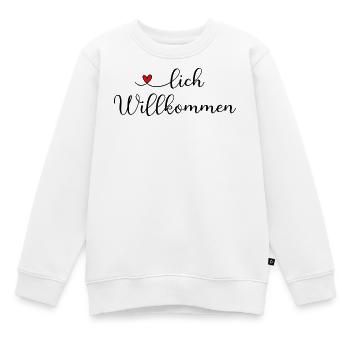 Herzlich Willkommen - Kinder Premium Organic Sweatshirt - Weiß - Vorne - AI Model Kid Male (0cm)