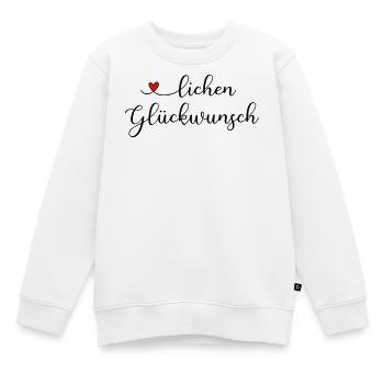 herzlichen Glückwunsch - Kinder Premium Organic Sweatshirt - Weiß - Vorne - AI Model Kid Male (0cm)