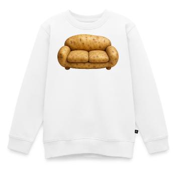    COUCH POTATO - Kinder Premium Organic Sweatshirt - Weiß - Vorne - AI Model Kid Male (0cm)