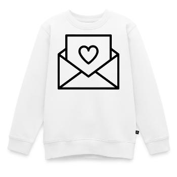 Liebesbrief - Kinder Premium Organic Sweatshirt - Weiß - Vorne - AI Model Kid Male (0cm)
