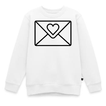 Liebesbrief - Kinder Premium Organic Sweatshirt - Weiß - Vorne - AI Model Kid Male (0cm)