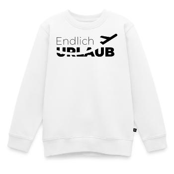 Endlich Urlaub - Kinder Premium Organic Sweatshirt - Weiß - Vorne - AI Model Kid Male (0cm)