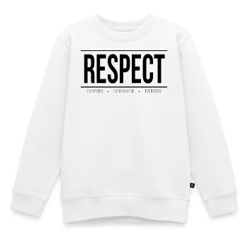 Respekt: Eine universelle Botschaft - Kinder Premium Organic Sweatshirt - Weiß - Vorne - AI Model Kid Male (0cm)