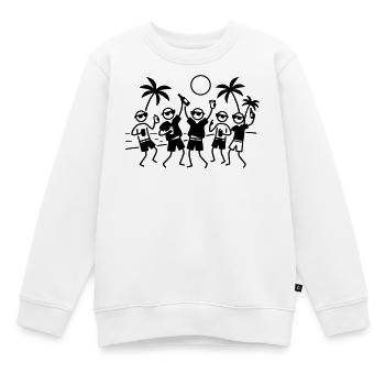 Party Group Beach - Sweat Premium enfant bio - blanc - Devant - AI Model Kid Male (0cm)