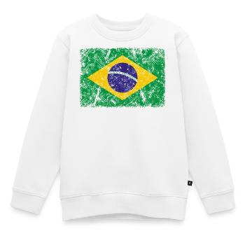 Brasilien  - Kinder Premium Organic Sweatshirt - Weiß - Vorne - AI Model Kid Male (0cm)